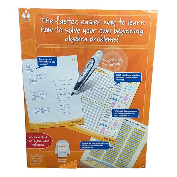 SEALED LOT! Fly Through Algebra, Writing, Journal Pentop Flyware Computer NO PEN - Picture 9 of 16